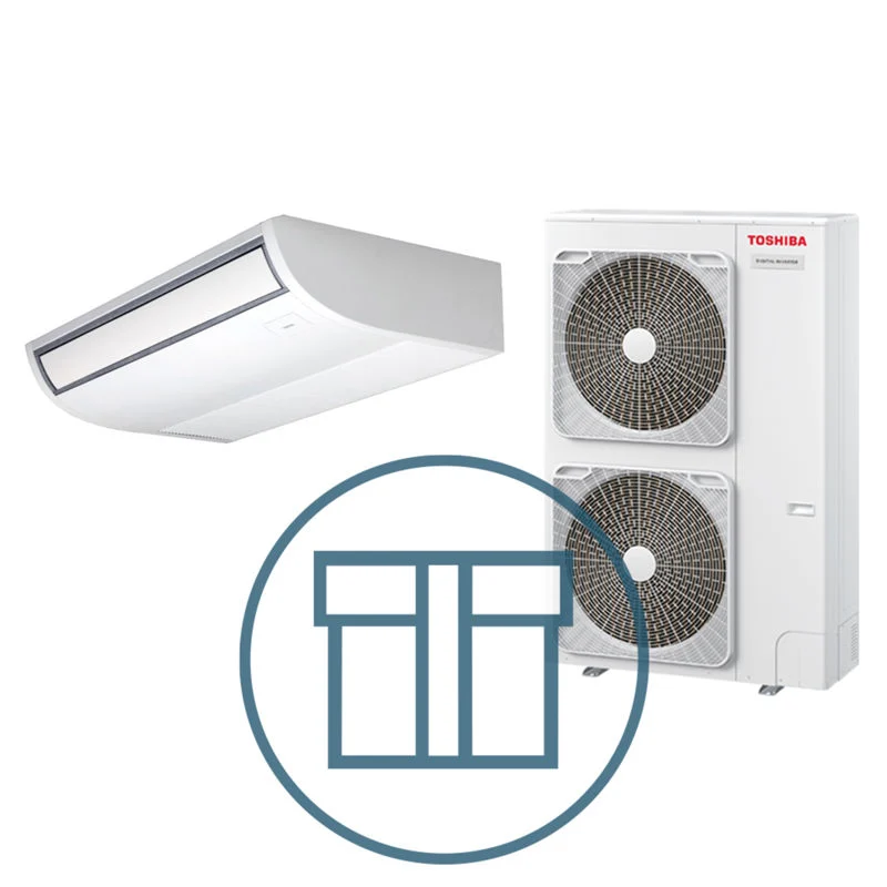 Toshiba Digital Inverter 1601 — Takmodell (Fullkorrosjon) kommersiell varmepumpe