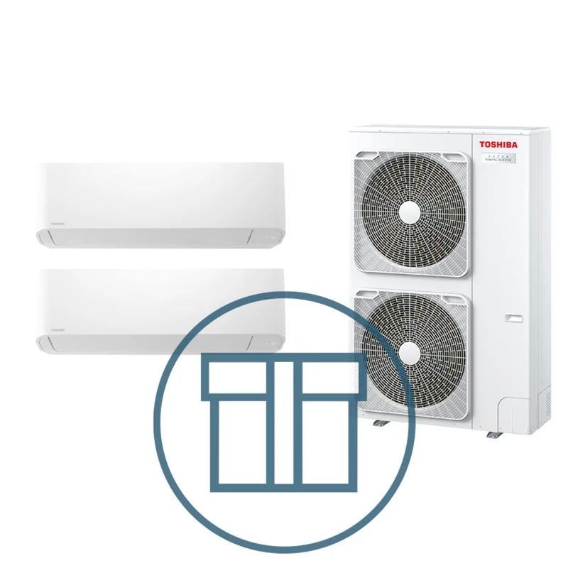 Toshiba Super Digital Inverter 1101 — Fullkorrosjon m/ Kompakt Veggmodell kommersiell varmepumpe