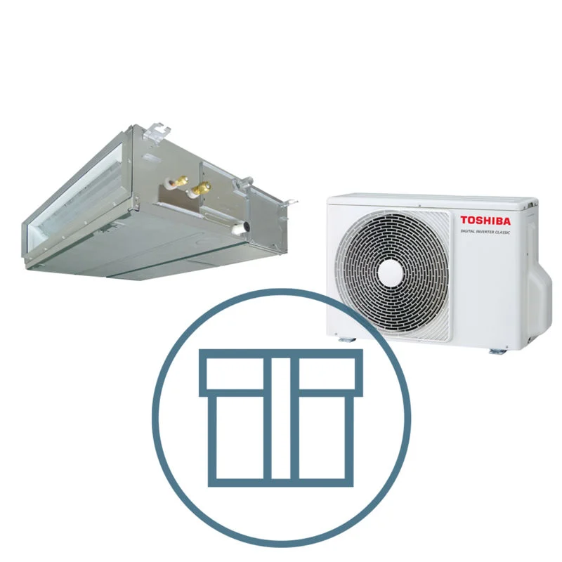 Toshiba Digital Inverter 561 — Kanalmodell (Fullkorrosjon) kommersiell varmepumpe