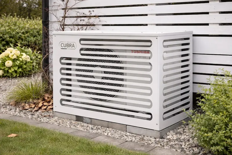 Cubra varmepumpehus i aluminium – White og Black