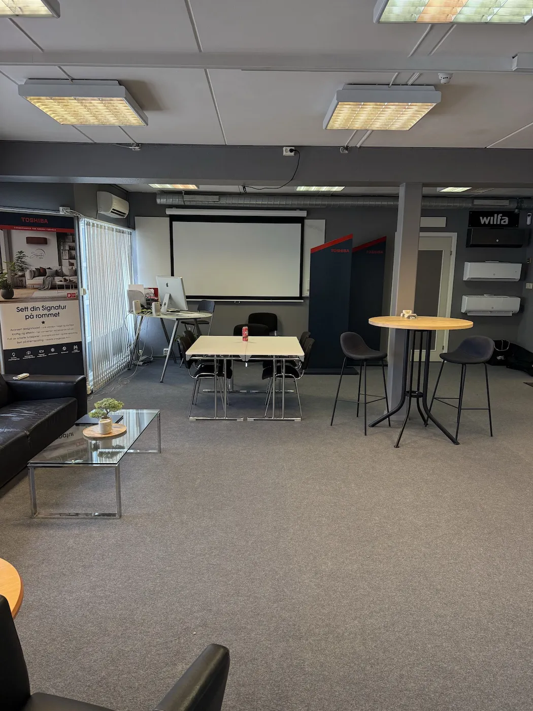 MK Systemer showroom i Sandnes – møterom og presentasjonsareal